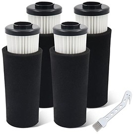 F112 Filter Replacement 4 Pack Compatible with Dirt Devil Upright Vacuum Cleaner, Pre Motor Endura Odor Trapping Filter Set, Replace part AD47936