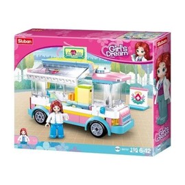 Sluban Clamping Blocks Mobile Blood Donation (195 Pieces) [M38-B0797], Play Set Clamping Blocks, City, with Toy Figure, Girls' Dreams, SL95667, Colourful