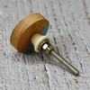 ARTISNO Three Tone Gold Designs Wood Resin Door Knobs, Vintage,