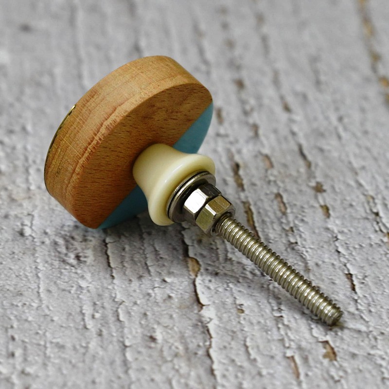 ARTISNO Three Tone Gold Designs Wood Resin Door Knobs, Vintage,