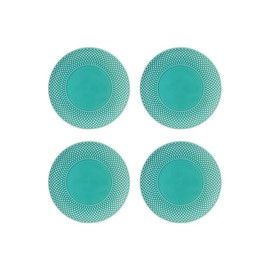 Bordallo Pinheiro Bicos Mint Green Dinner Plates, Set of 4