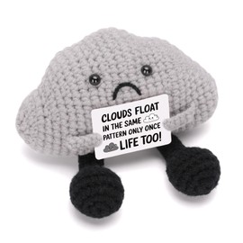 A AIFMAY Storm Black Cloud Plush, Positive Emotional Cloud Doll, Perfect Encouraging Graduation & Birthday Gift for Adults Nature Lovers (Black)