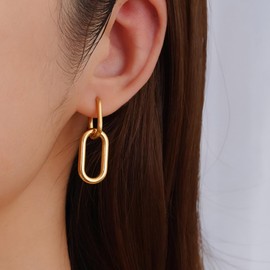 Chain Link Earrings for Women Gold Toned Paperclip Earrings Party Wedding Prom Dresses Accessories 2025 Trending Birthday Gifts