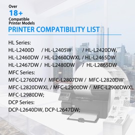 NineLeaf TN-830 Compatible Toner Cartridge Replacement for Brother TN830 TN830XL with Chip use for HL-L2460DW HL-L2465DW DCP-L2640DW MFC-L2820DW Laser Printer (8-Pack Black)