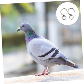 Parliky 1Pair Stainless Steel Parrot Foot Rings Open Design Bird Leg Rings Durable Bird Supplies for Cockatiels Macaws and Parakeets