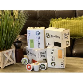 Blind Dog Coffee - 12 Decaf Coffee K cups - Decaffeinated Single Serving Coffee Pods - Medium Roast Coffee - Swiss Water Process Organic Caffeine free Coffee - Premium Quality
