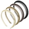 CAVIXO 4 Pack Headbands with Teeth Non-Slip Plastic for Women