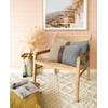 JASEN Faux Leather and Linen Pillow Covers 12x20 Inch Set