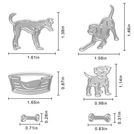 Cutting Dies Metal, Cat and Dog Flower Embossing Stencils for DIY Scrapbooking Photo Album Decorative DIY Paper Cards Making Gift, Metallic Die Cut Decorate