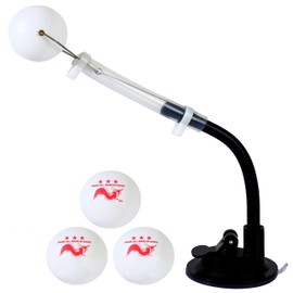 akindou Table Tennis Ping Pong Practice Machine, Adjustable Angled Arm, Cut Drive, Chiquita, Spin Effect Can Be Visible (Fixed Suction Cup)