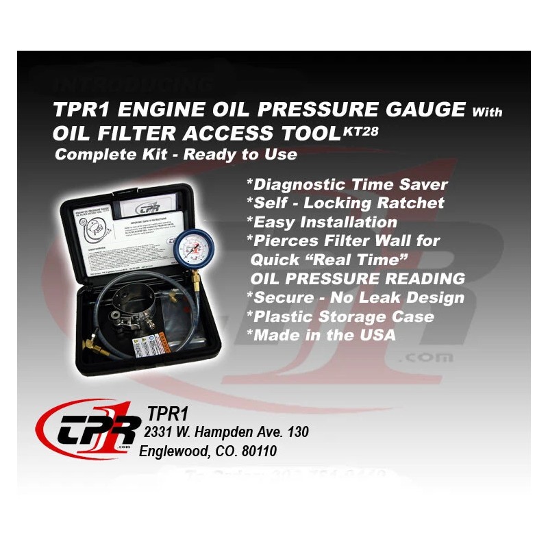 TPR1 ENGINE OIL PRESSURE TEST TESTER KIT SPIN ON OIL