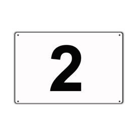 XILIWU Parking Lot Number Plate (Single Item) 9.8 x 6.5 inches (250 x 165 mm), 0.06 inch (1.5 mm) PVC with Holes, Rounded Corners (2)