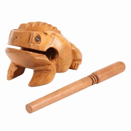 Thailand Traditional Craft Wooden Lucky Frog Croaking Musical Instrument Home Office Decor #4