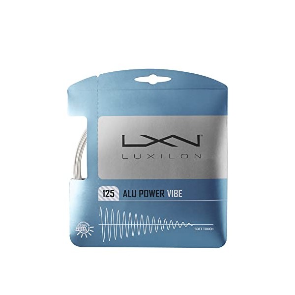 Luxilon ALU Power Vibe Tennis String, Polyester, 17, Diameter: 1.25 mm, White, 12.2 m
