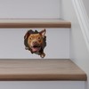 Pitbull Decal - Wall Hole Dog Sticker with 3D Effect