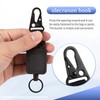 2-Pack Retractable CB Mic Holder, High-Elastic Keychain with Metal Clip