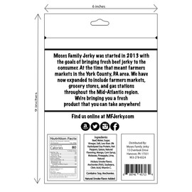 Moses Family Jerky, Sweet and Spicy Beef Jerky, 2.5 Ounce (Pack of 8), Bite Sized Sliced Meat