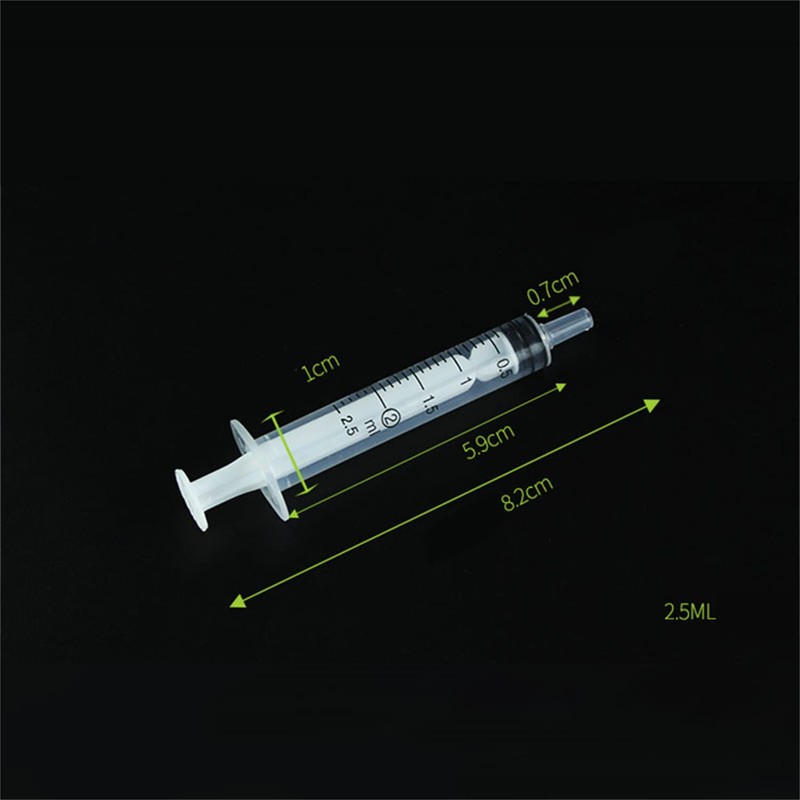 10PCS 2.5ML Reusable Plastic Syringe with Measurement Hydroponics Plastic Nutrient