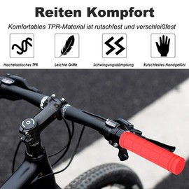 Children's Bicycle Grips - Handlebar Grips MTB Bicycle with Non-Slip Rubber | 132 mm Bicycle Grips Ergonomic Handlebar Grips for 22.2 mm Bicycle, MTB, Mountain Bike, Road Bike Grips