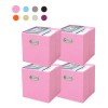 4 Piezas Caja Almacenamiento Organizadoras De Tela Plegables