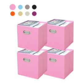 4 Piezas Caja Almacenamiento Organizadoras De Tela Plegables