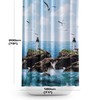 Extra Long Fabric Bathroom Shower Curtain, 180cm Wide by 200cm