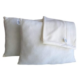 CARY Pack de Almohadas para Bebe con Funda Soft Jersey Hueso 25x30 cm