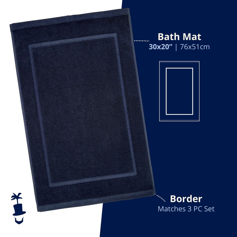 Lincoln & Palm 1-Piece Turkish Cotton Bath Mat - Soft,