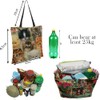 crazy bean Pack of 2 Printed Fabric Bags, Reusable Shopping