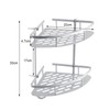 Aluminum Dual Tier Shower Caddy Shelf Bathroom Corner Rack Storage
