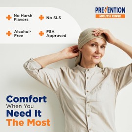 Prevention Oncology Alcohol Free Mouthwash, Soothing, Gentle, & Moisturizing, Mouthsore and Dry Mouth Mouthwash Specially Formulated for Patients Undergoing Oncology Treatment - 16 oz, Value 2-Pack