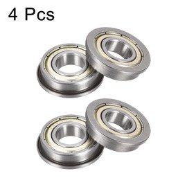 sourcing map F6900-ZZ Flanged Ball Bearings 10 x 22 x 6 mm Double Metal Shielded (GCr15) Chrome Steel Bearing Pack of 4