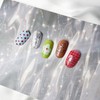 Cat, flower and checkered nail - round / 고양이와 꽃과