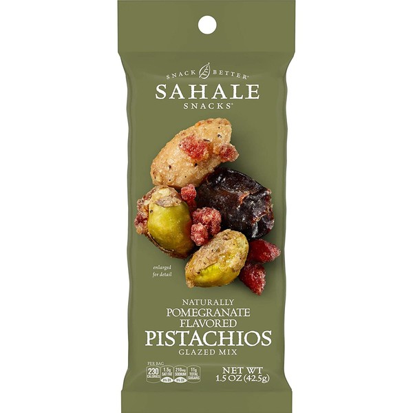 Sahale Snacks Pomegranate Flavored Pistachios Glazed Mix, 1.5 Ounces (Pack of 18)