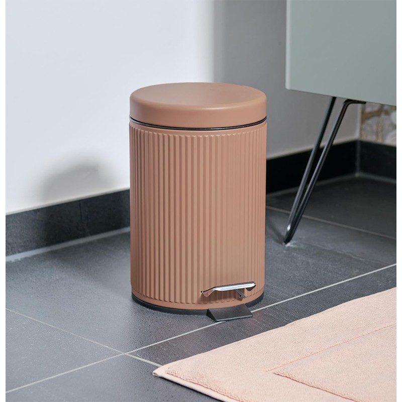 Zeller 18963 Cosmetic Bin 3 Litres Metal / Plastic Mocha