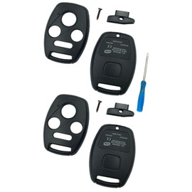 Replacement Key Fob Shell Case Fit for Honda 2008-2012 Accord 2006-2013 Civic EX 2009-2015 Pilot 4 Buttons Keyless Entry Remote Car Key Fob Cover Housing (2 Black)
