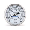 MEASUREMAN Fully Stainless Steel Bimetal Dial Thermometer, 3" Dial, 4"