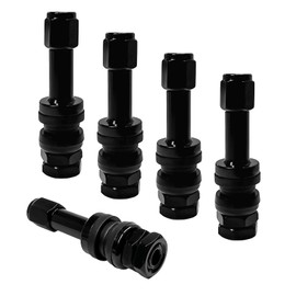 Gdnecad 5 PCS TR48E Tubeless Clamp-in Valve Stems, High-Pressure Aluminum Alloy Tire Valve Stems Replacement, Universal Automotive Wheel Air Stem for 0.453 inch Rim Holes (Black)