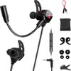 Audífonos Gaming InEar, con Micrófono Desmontable (Negro)