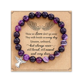 Sympathy Gift for Loss of Loved Ones Natural Stone Healing Bracelets Remembrance Bracelet Sympathy Memorial Gift for Loss of Mom Bereavement Gifts