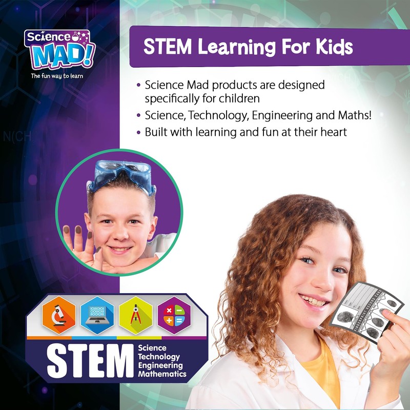 Science Mad Crime Lab Kit For Kids - Learn About