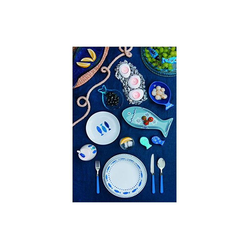 Excelsa Ocean Salt/Pepper Set, Ceramic, Blue, 2 Units