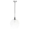 Living District Emett 1-Light Metal Pendant in Chrome and Clear