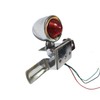 SZYUMO Red Lens Silver Motorcycle Tail Light Brake License Plate