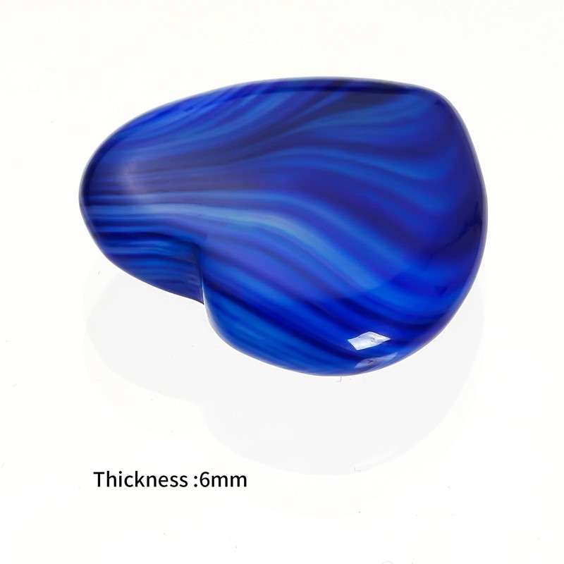 Marrywindix 15 Packs 0.8 Inch Healing Crystal Natural Blue Agate