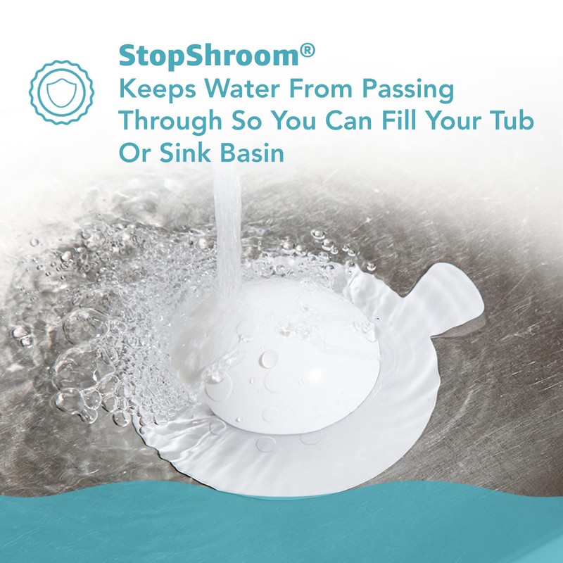 StopShroom The Ultimate Universal Drain Stopper Plug for Bathtub, Bathroom,
