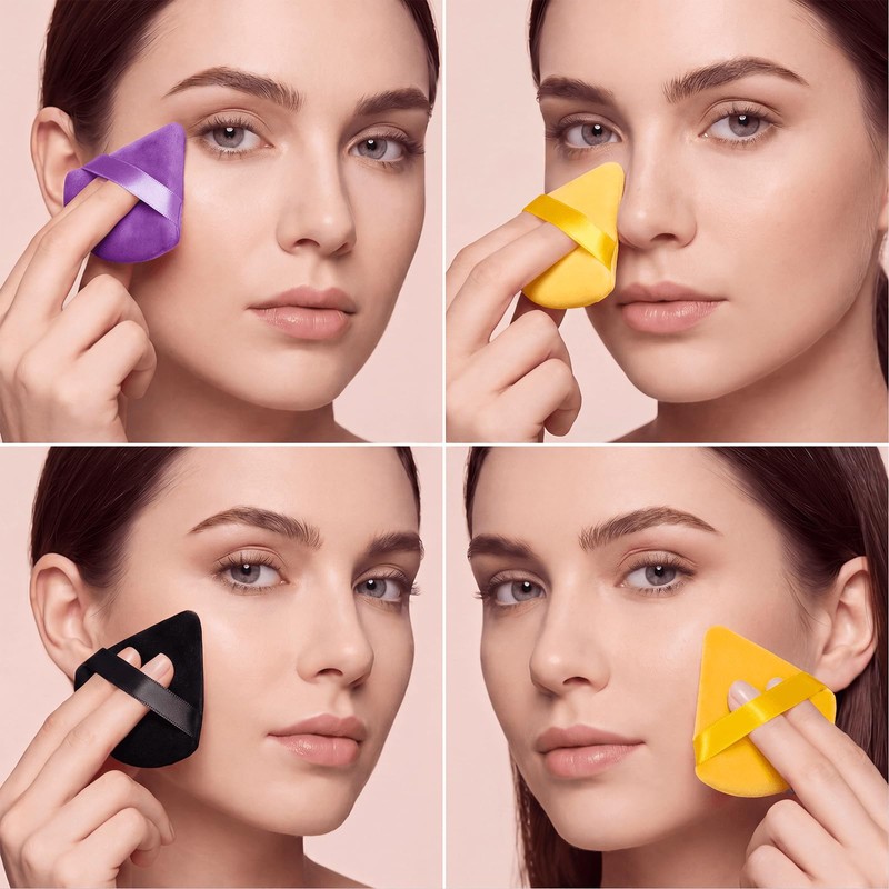6 Pcs Powder Puff, Halloween Soft Triangle Makeup Sponge