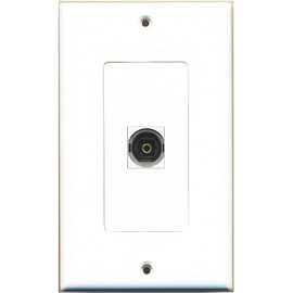 RiteAV - 1 Toslink Digital Audio Port Wall Plate Decorative White