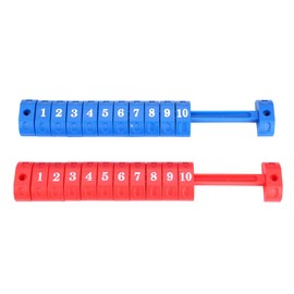 2Pcs/Set Table Football 10 Numbers Scoring Score Counter Indicator (Red and Blue)