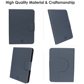 ZhaoCo Universal Removable Case for 6 Inch New Kindle 2024/2022, Kobo Nia/Clara 2E / Clara HD, Lightweight Protective Case with Multiple Viewing Angles - Blue